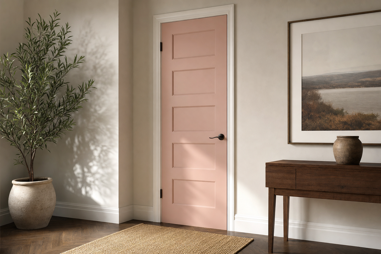 Damask Dunes by Valspar on interior-doors