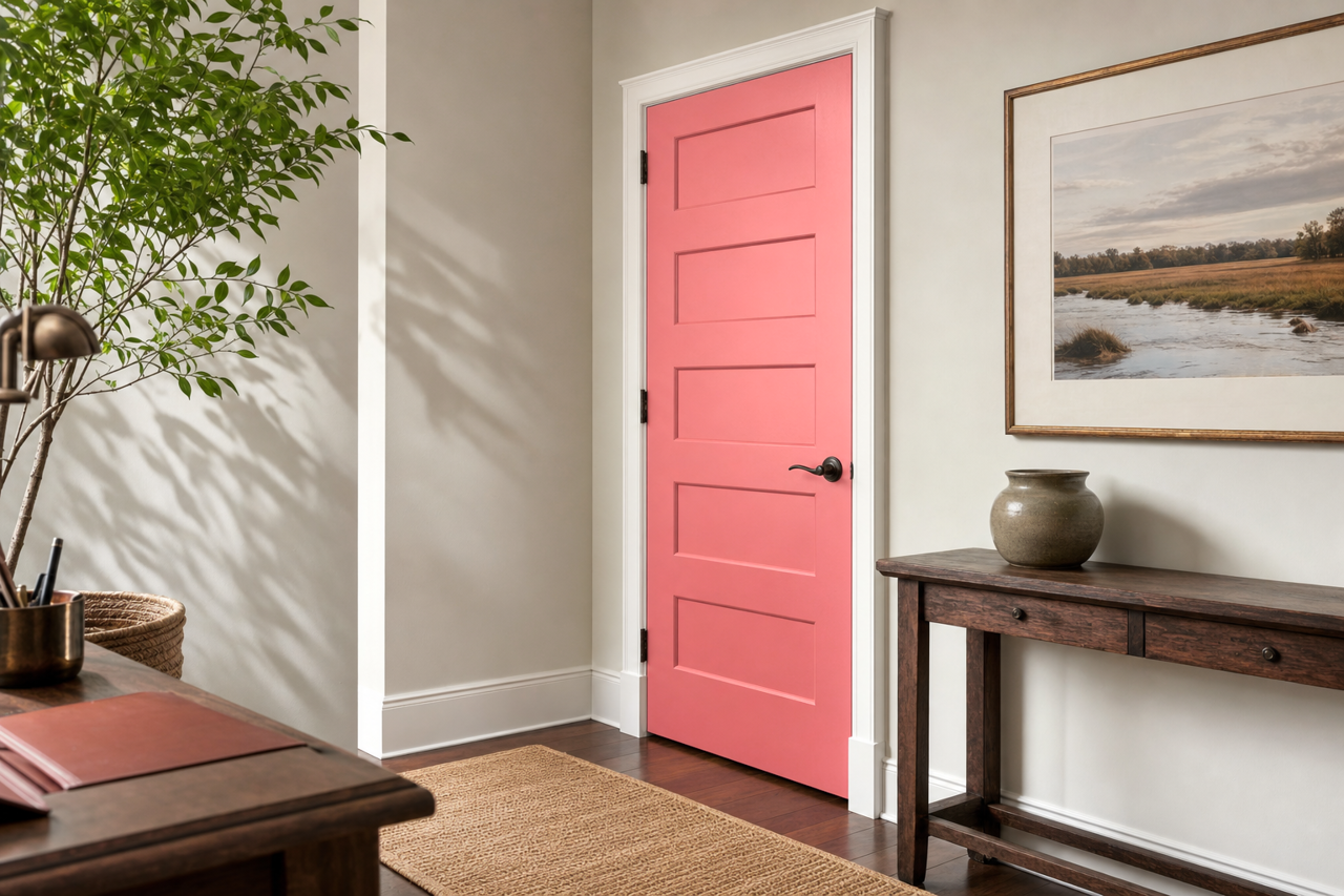 Poppy Field by Valspar on interior-doors