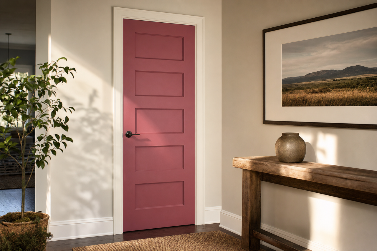 Baked Bahama by Valspar on interior-doors