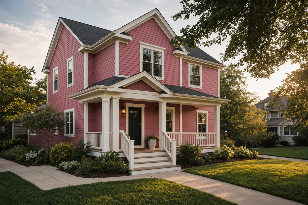 Pretty Peony by Valspar on exterior