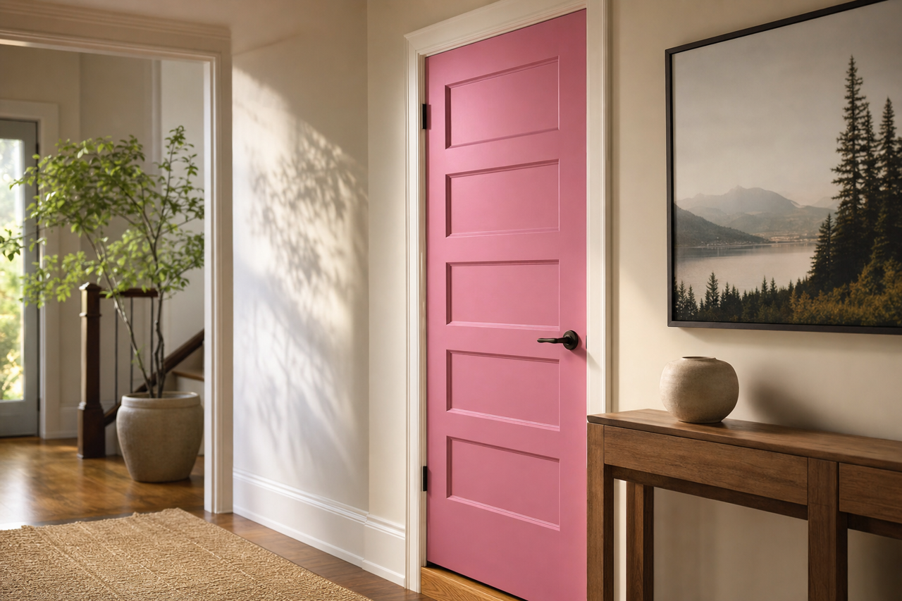 Peruvian Pom Pom by Valspar on interior-doors