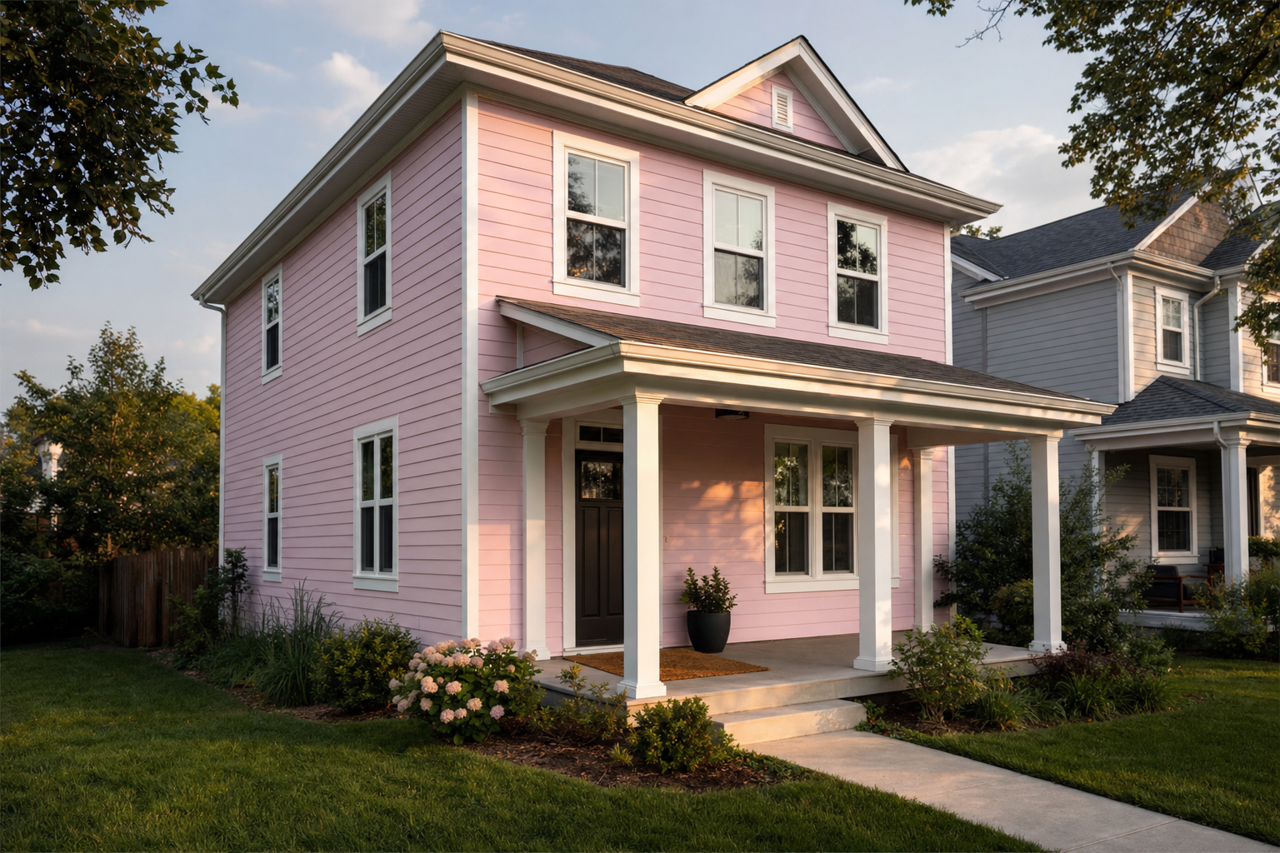 Savvy Pink by Valspar on exterior