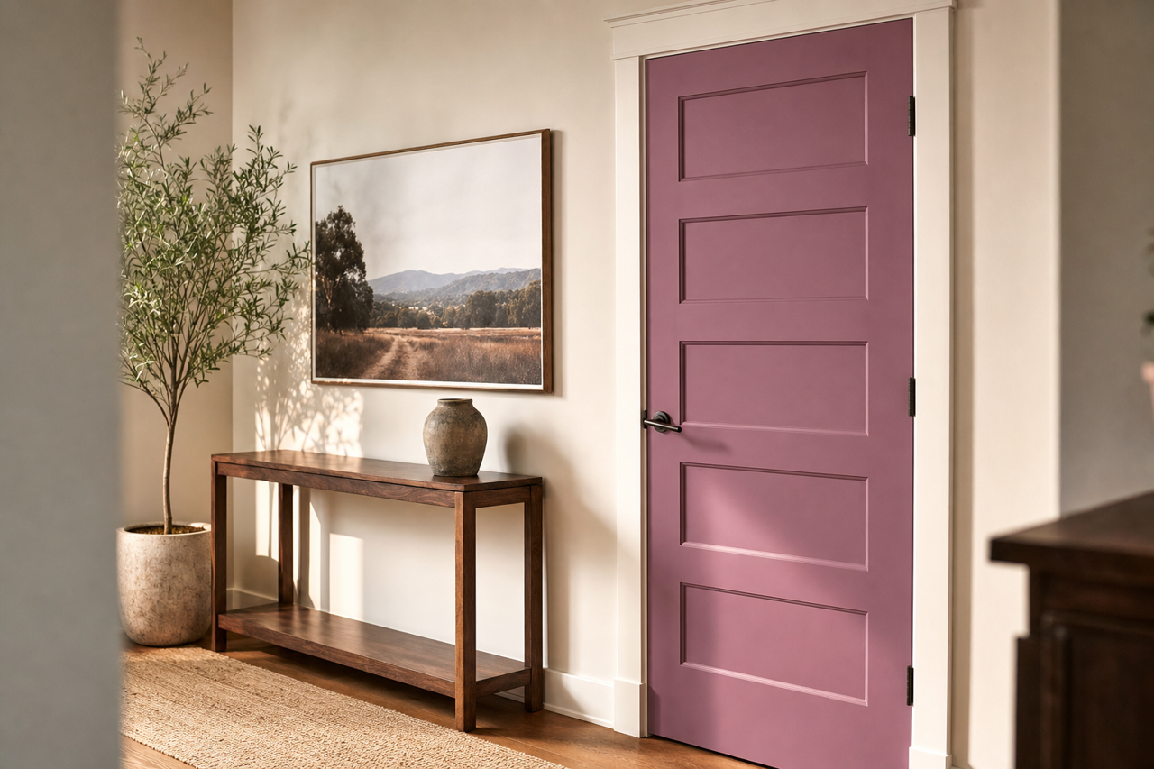 Valley Bloom by Valspar on interior-doors