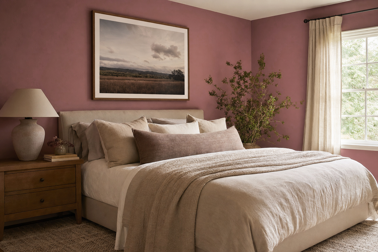 Posh Rose by Valspar on interiors