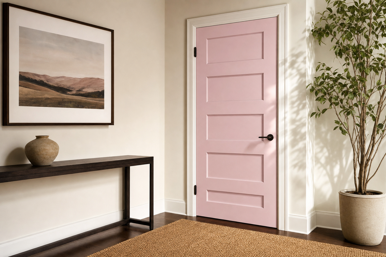 Fragrant Orchid by Valspar on interior-doors