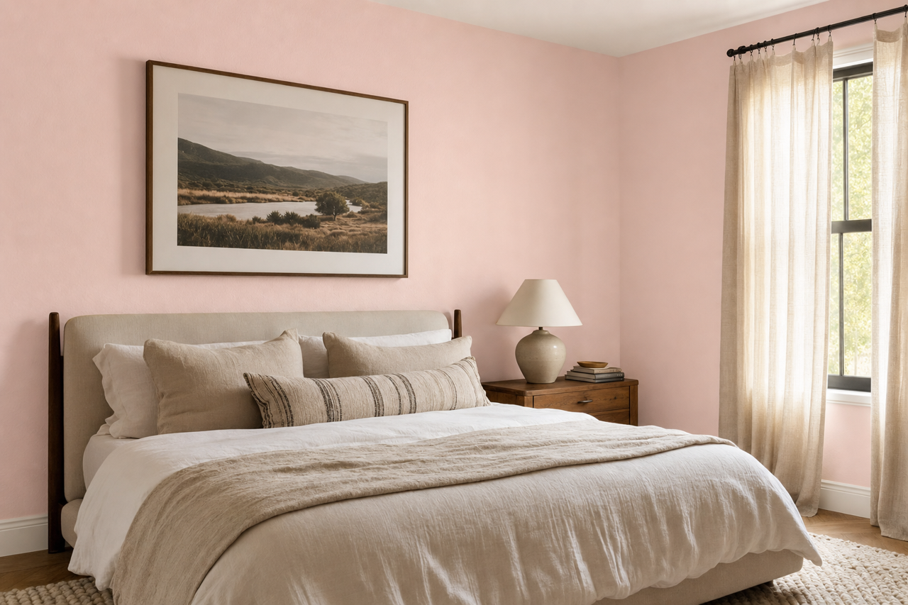 Berry Taffy by Valspar on interiors