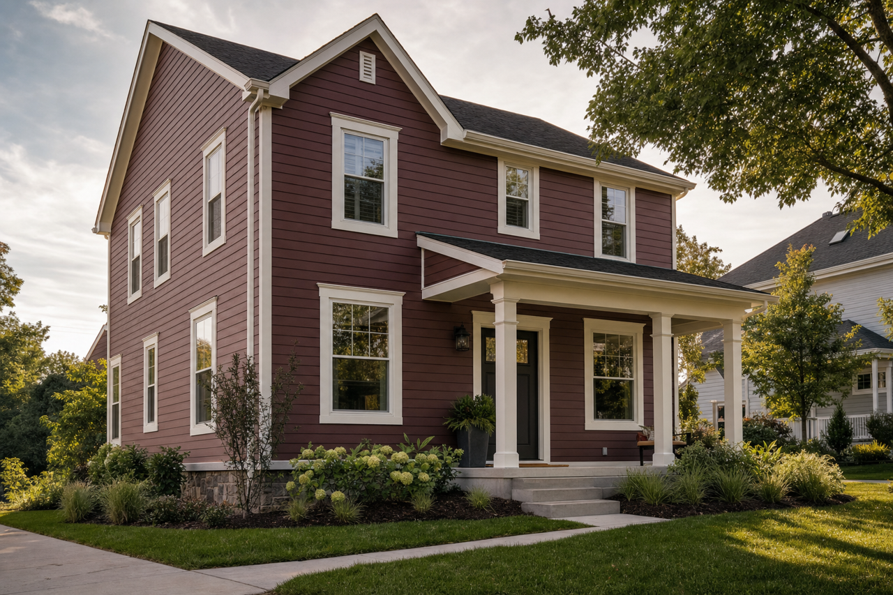 Brown Plum by Valspar on exterior