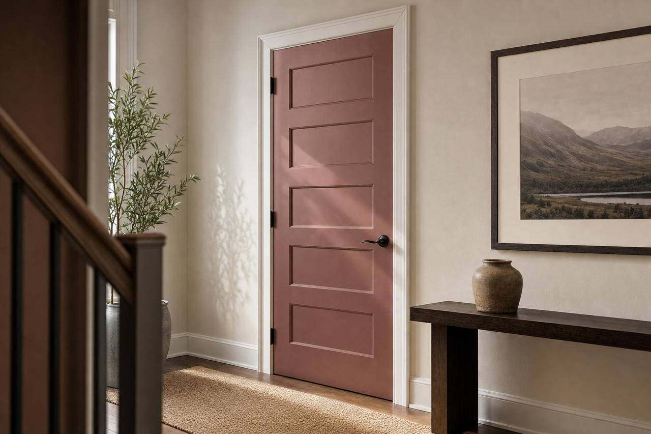 Fruitwood by Valspar on interior-doors