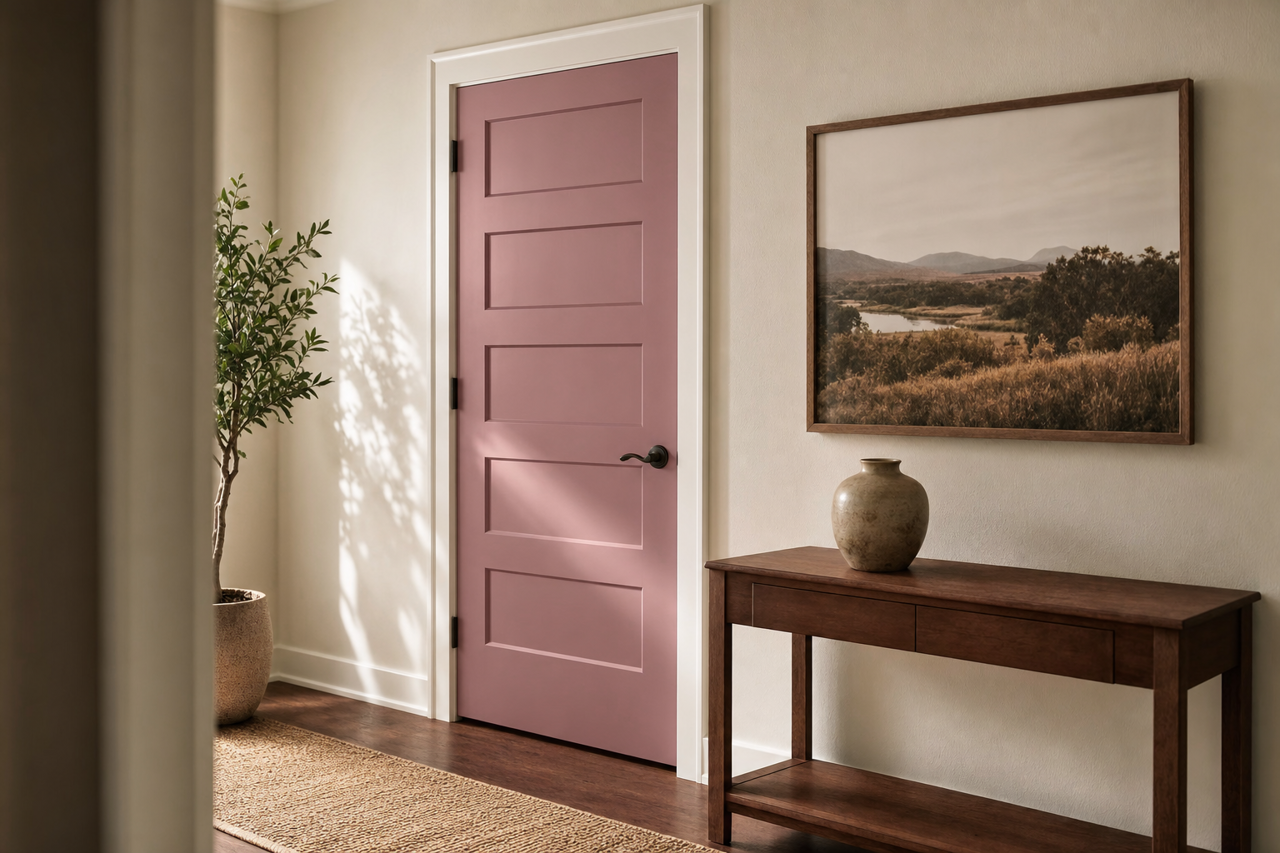 Cherry Mocha by Valspar on interior-doors