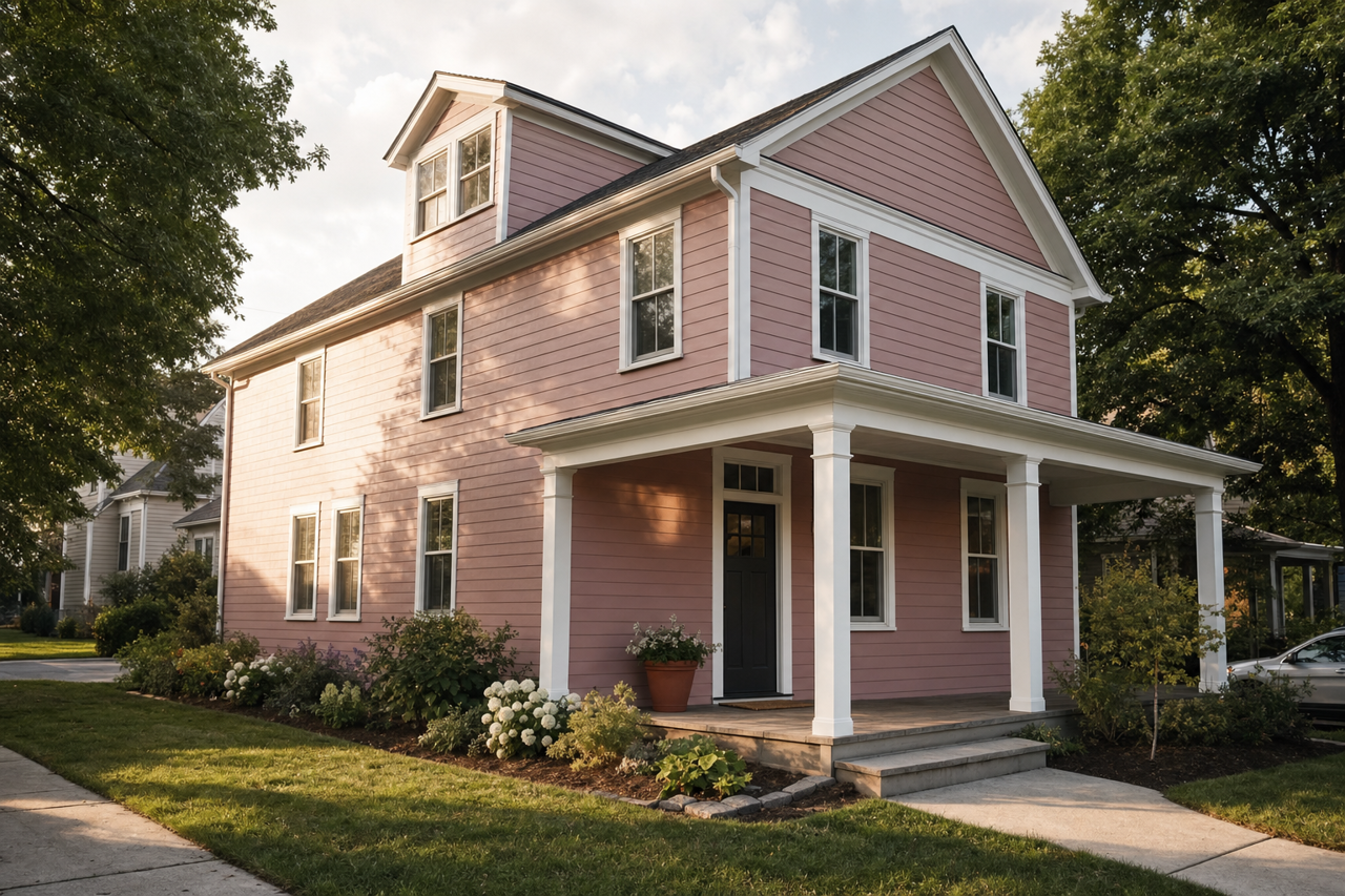 Cameo Pink by Valspar on exterior