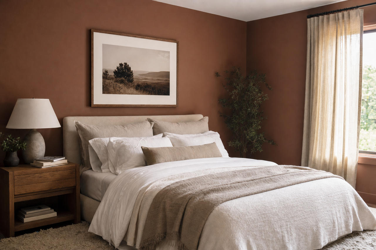 Smoked Almond by Valspar on interiors