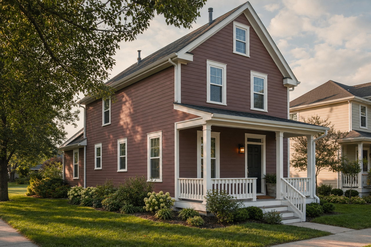 Brickstone Red by Valspar on exterior