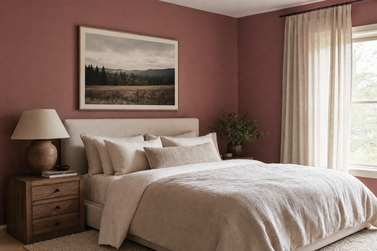 Brickstone Red by Valspar on interiors