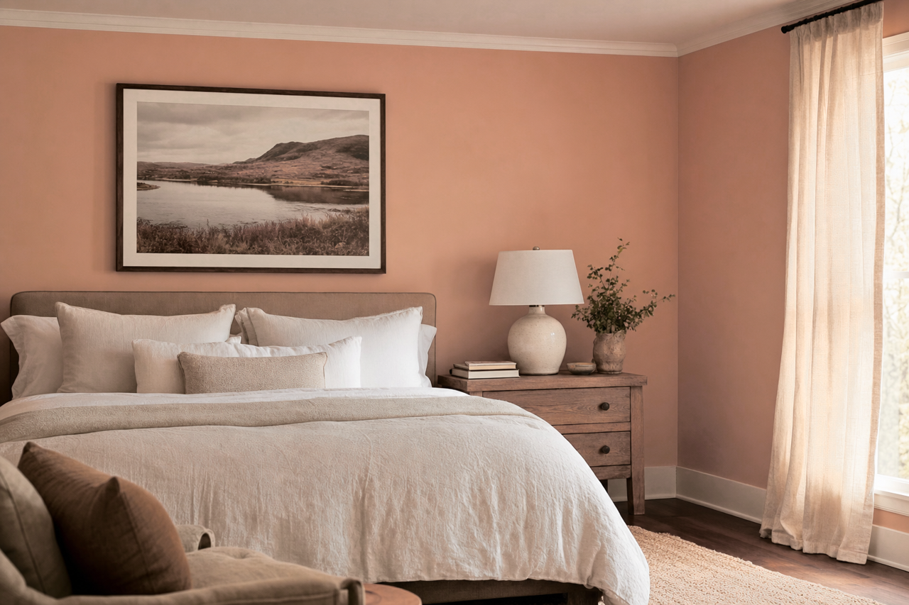 Adobe Glow by Valspar on interiors