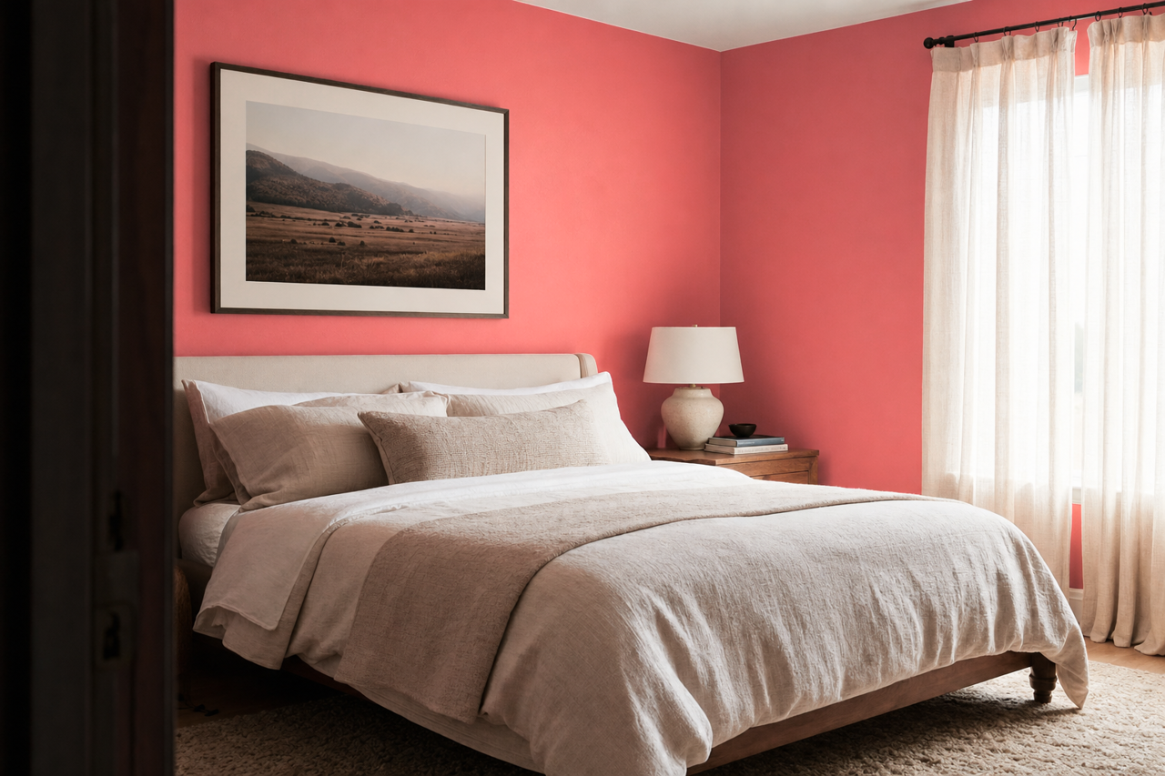 Rouge Red by Valspar on interiors