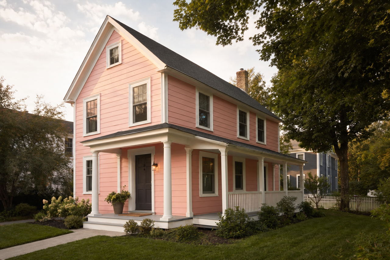 Tea Rose by Valspar on exterior