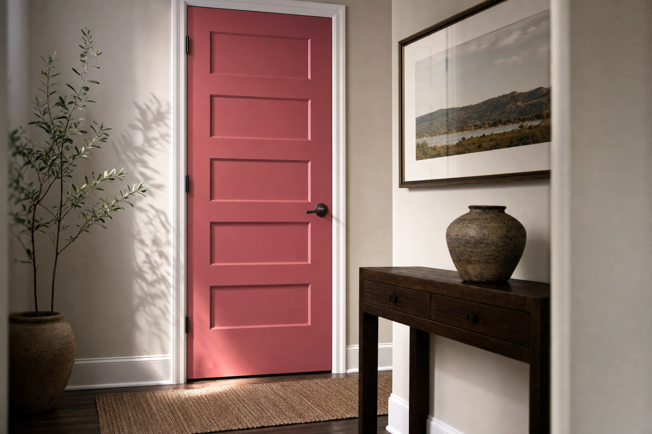 Sienna Dust by Valspar on interior-doors