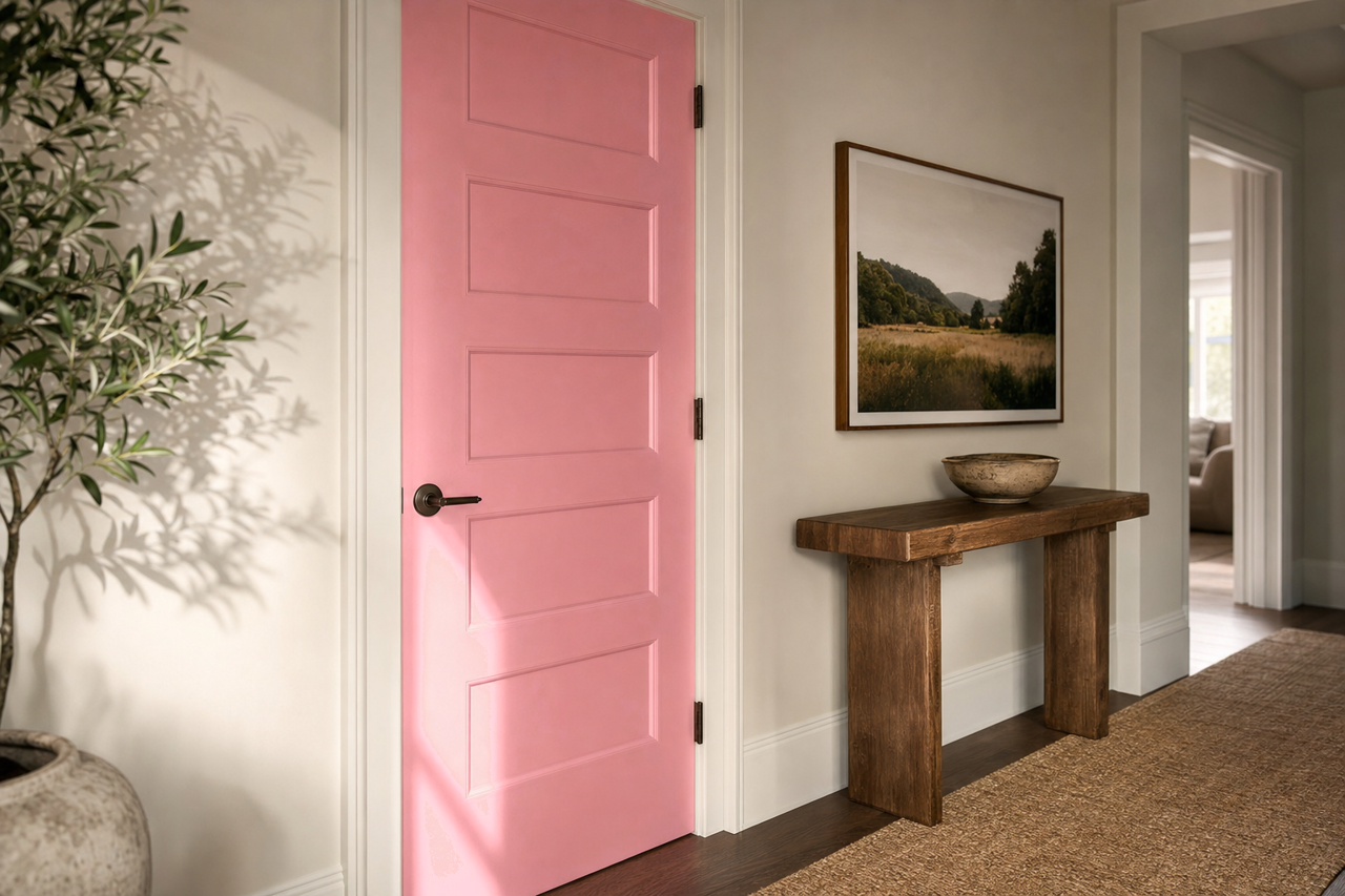 Second Blush by Valspar on interior-doors