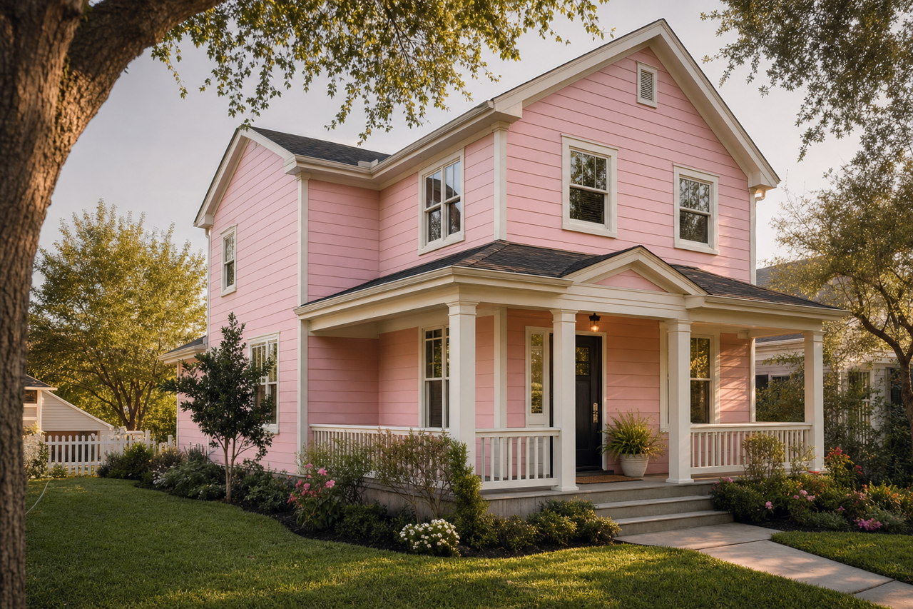 Prom Pink by Valspar on exterior
