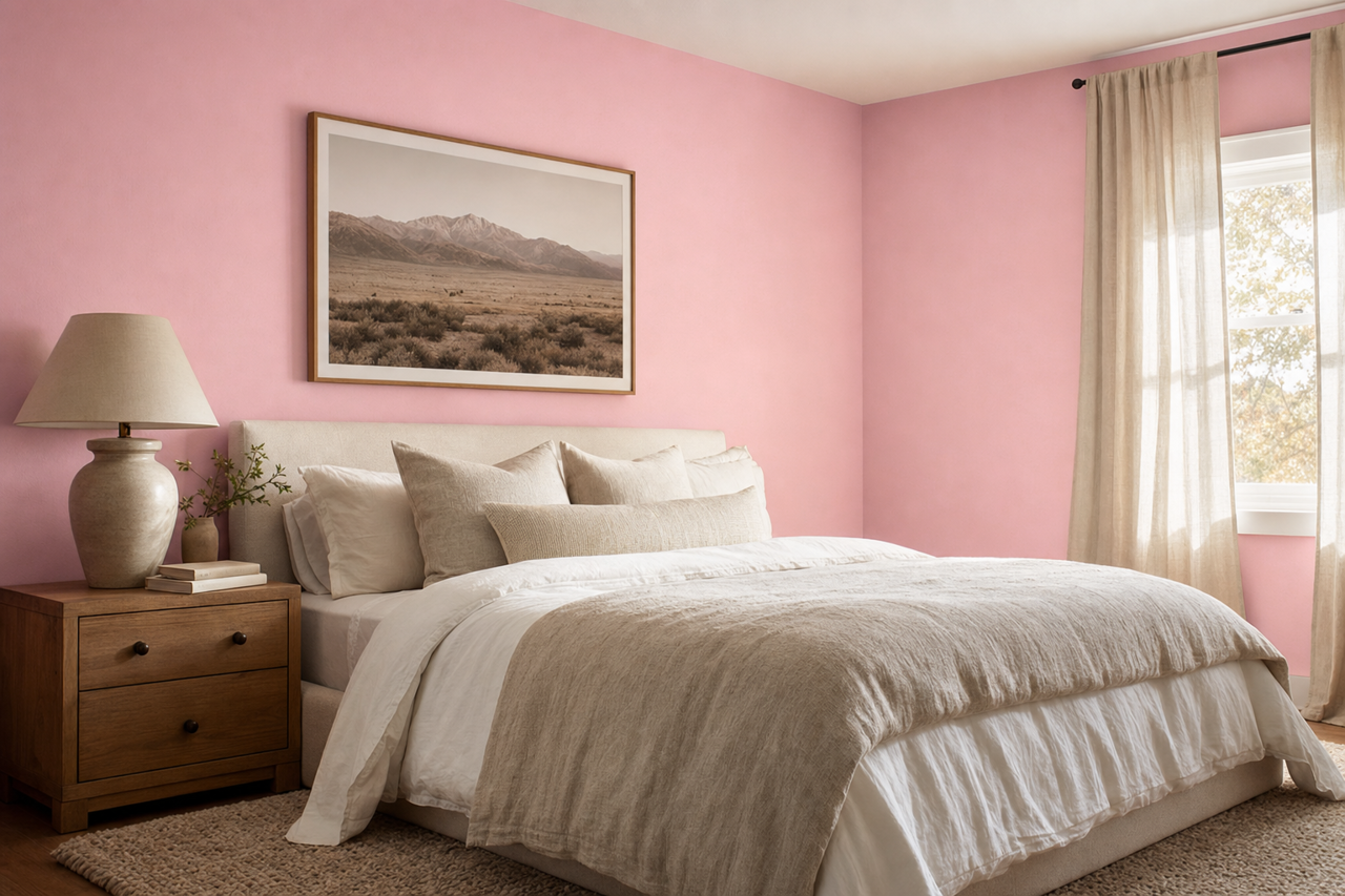 Prom Pink by Valspar on interiors