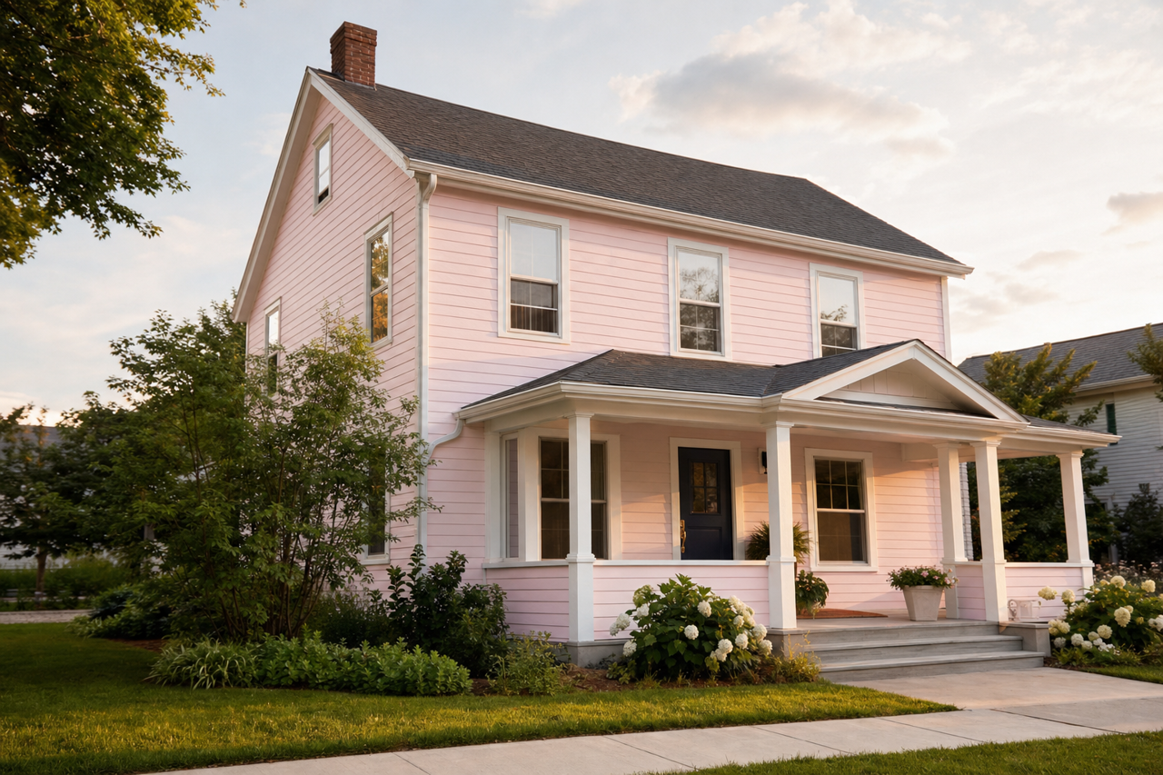 Art Deco Pink by Valspar on exterior