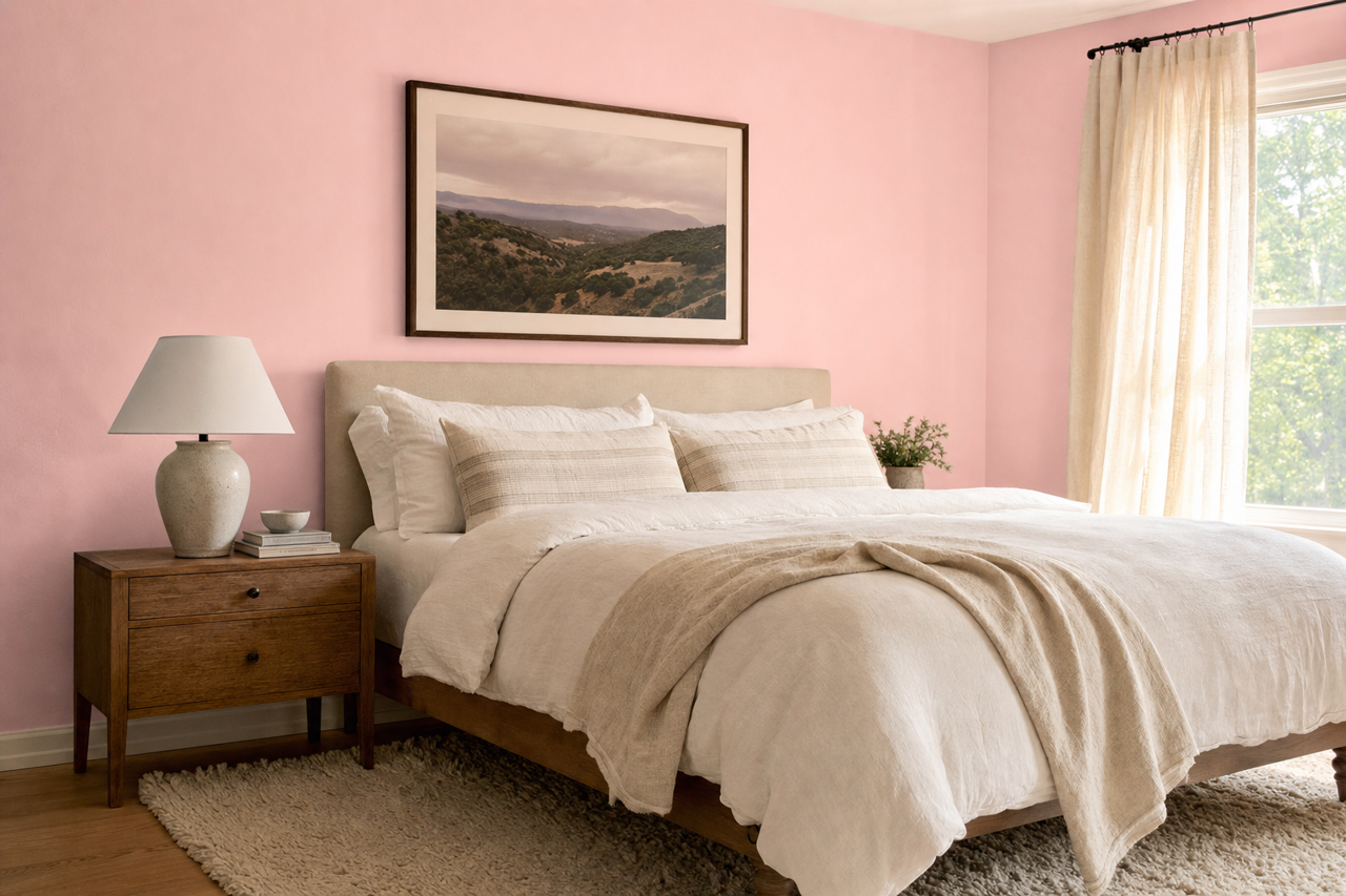 Art Deco Pink by Valspar on interiors