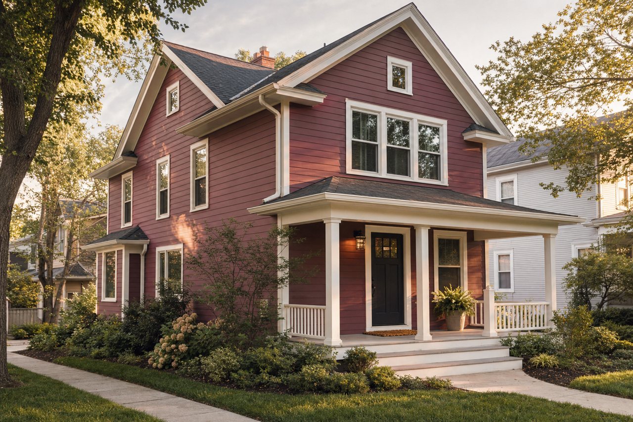In the Red by Valspar on exterior