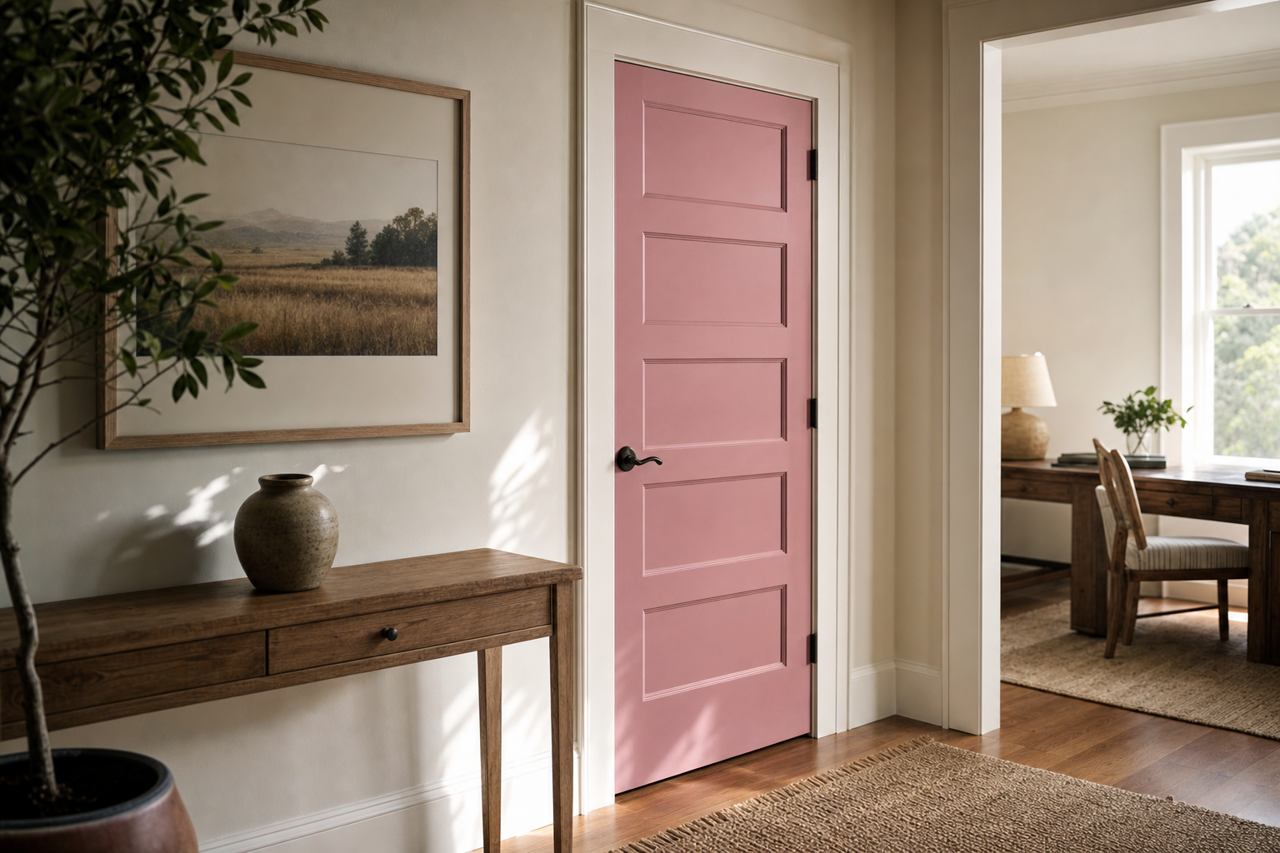 Edwardian Rose by Valspar on interior-doors