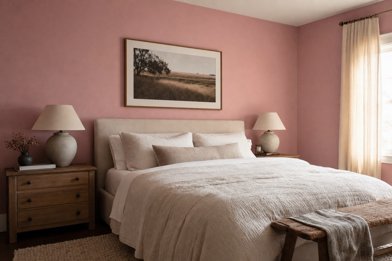 Edwardian Rose by Valspar on interiors