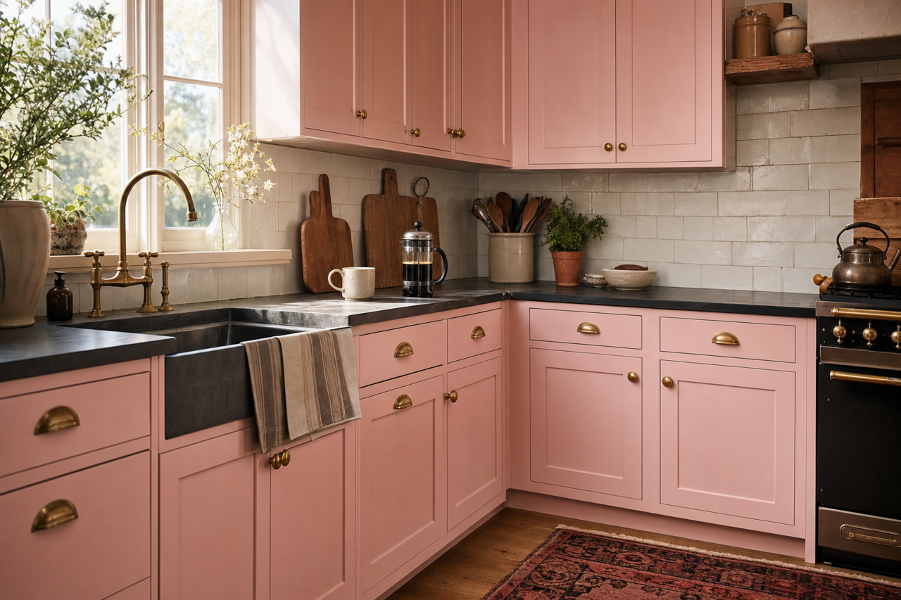 Sweet Baby's Breath by Valspar on cabinets