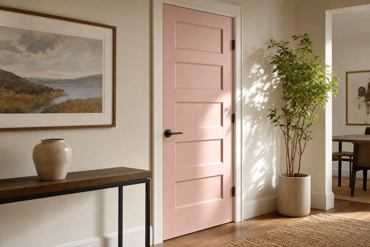 Sweet Baby's Breath by Valspar on interior-doors
