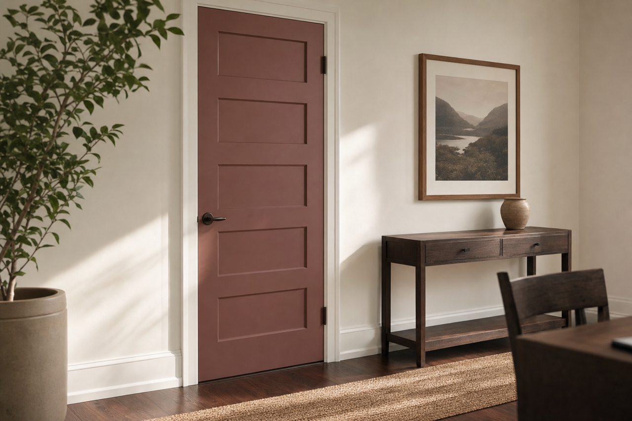 Potter's Rock by Valspar on interior-doors