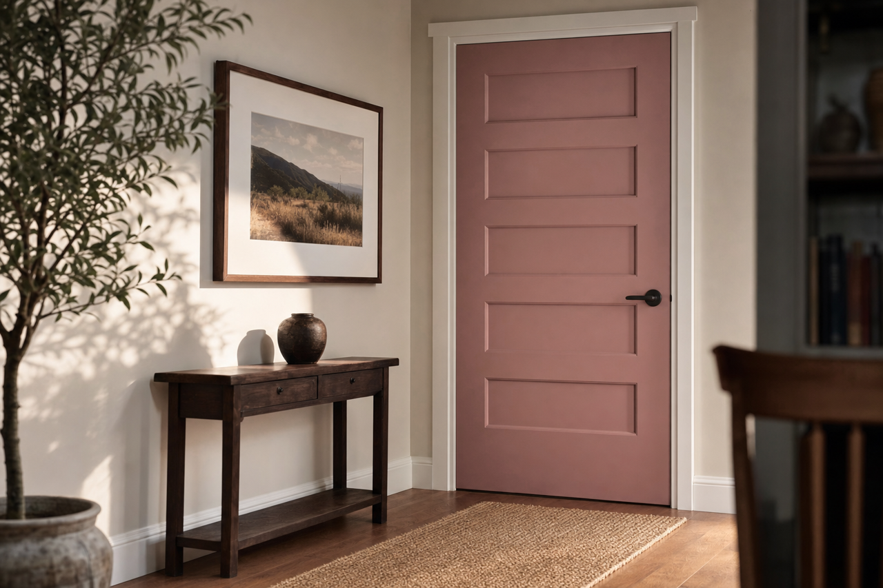 Apache Clay by Valspar on interior-doors