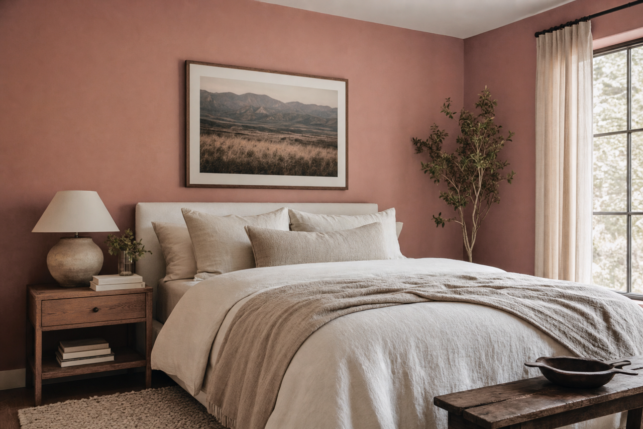 Apache Clay by Valspar on interiors