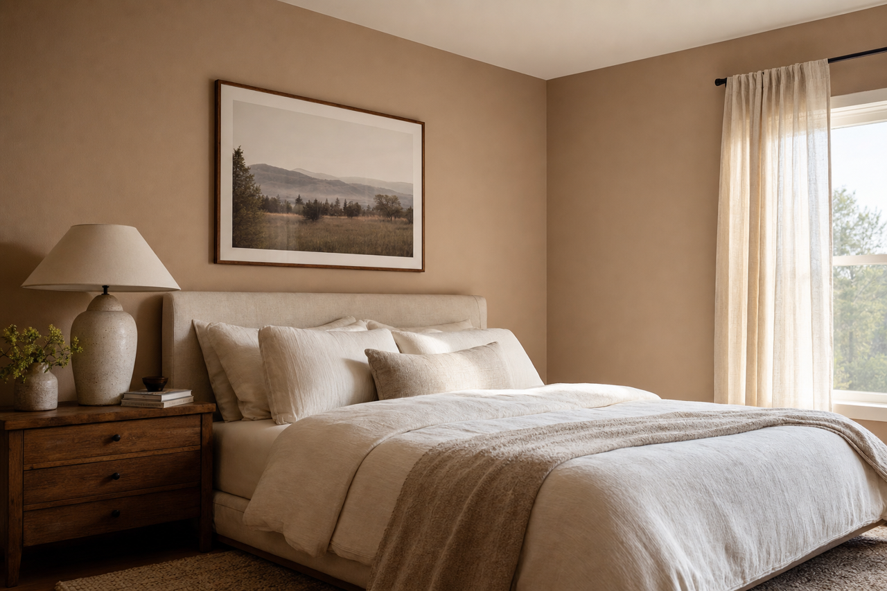 Beigewood by Benjamin Moore on interiors
