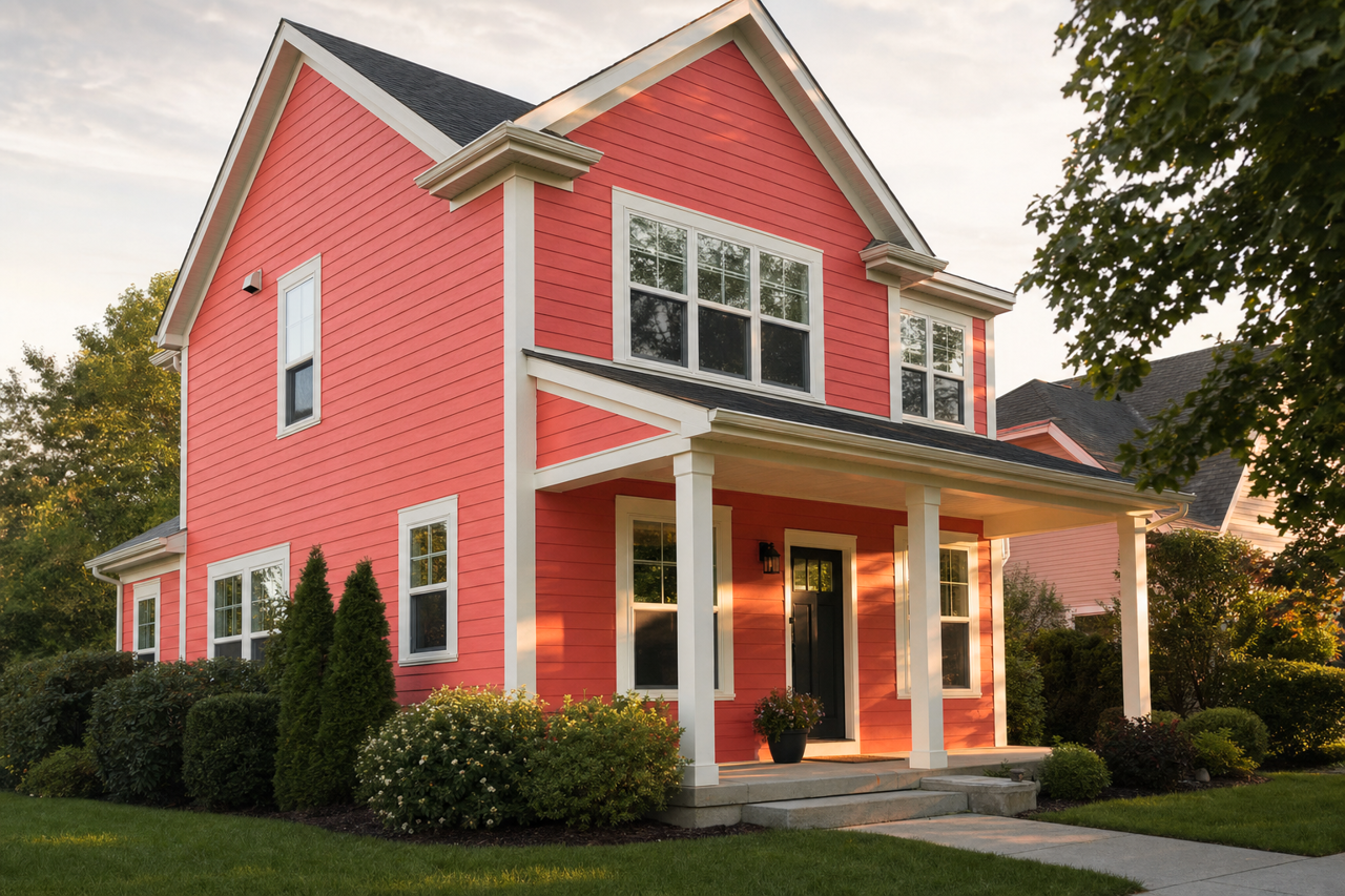 Blaze Orange by Valspar on exterior