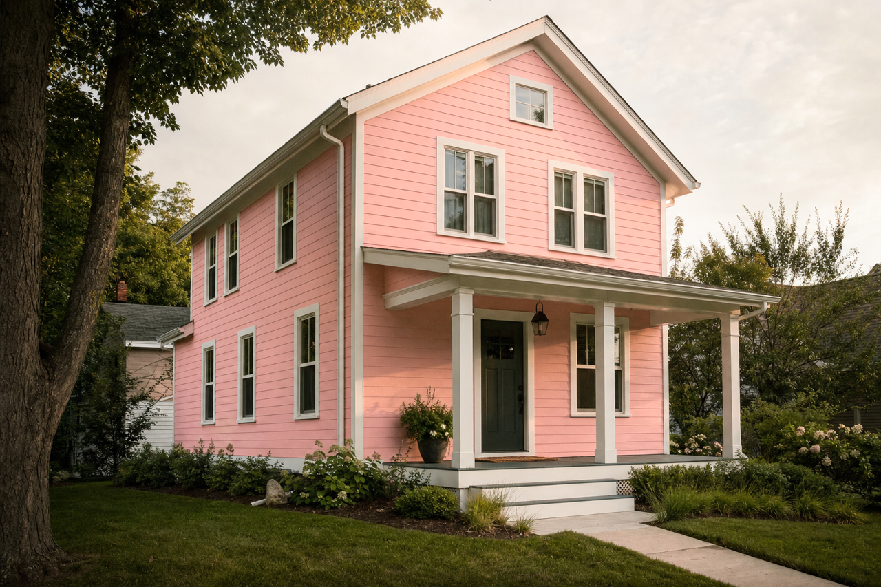 Peach Punch by Valspar on exterior
