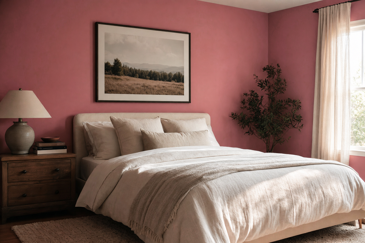 Brazilian Blush by Valspar on interiors