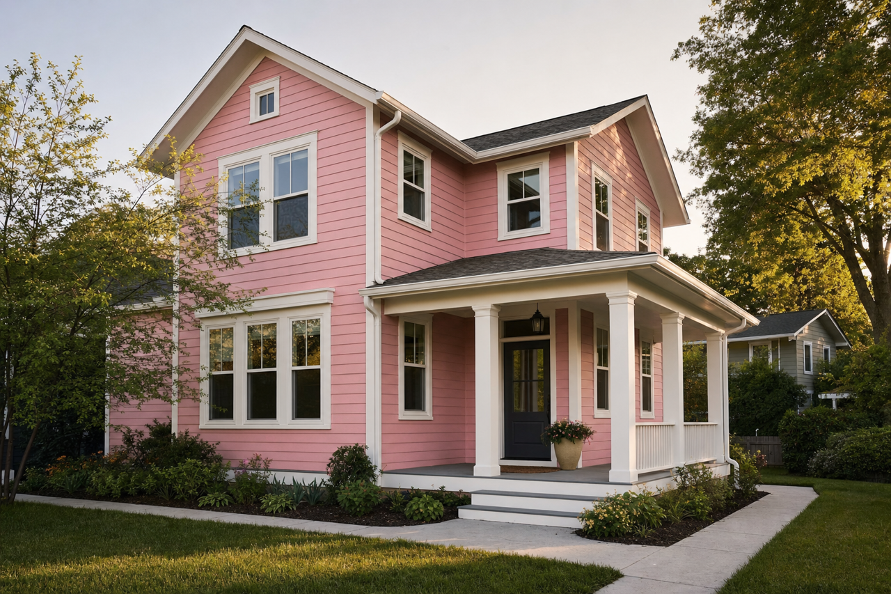 Nana's Rose by Valspar on exterior