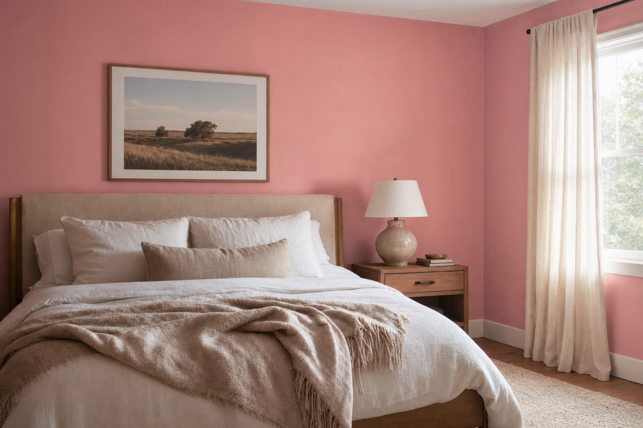 Nana's Rose by Valspar on interiors