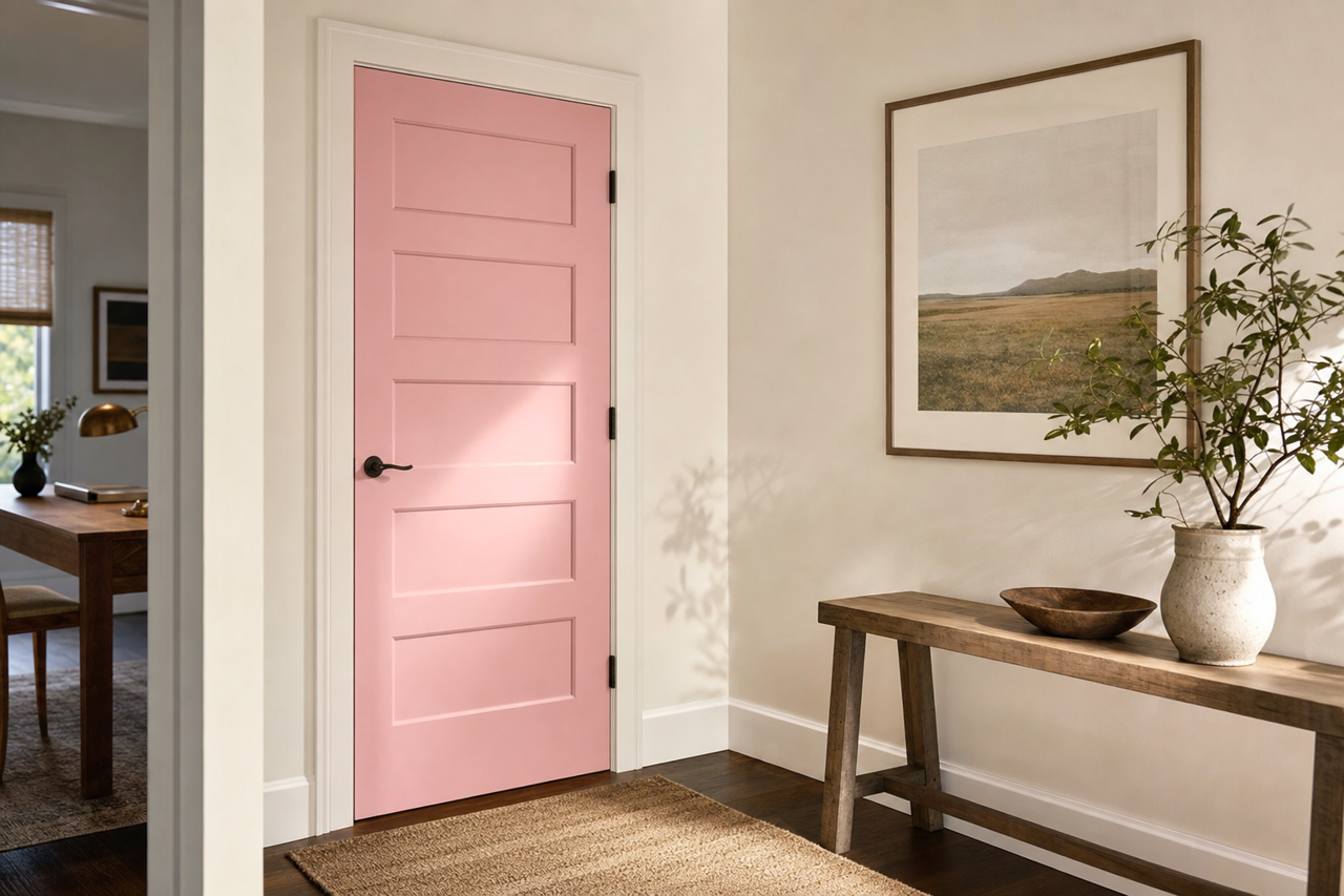 Sweety Pie by Valspar on interior-doors