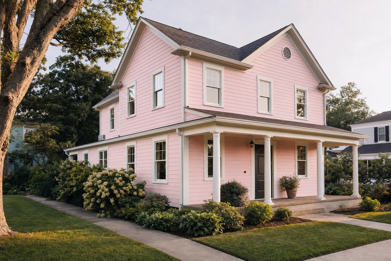 Oh So Pink by Valspar on exterior