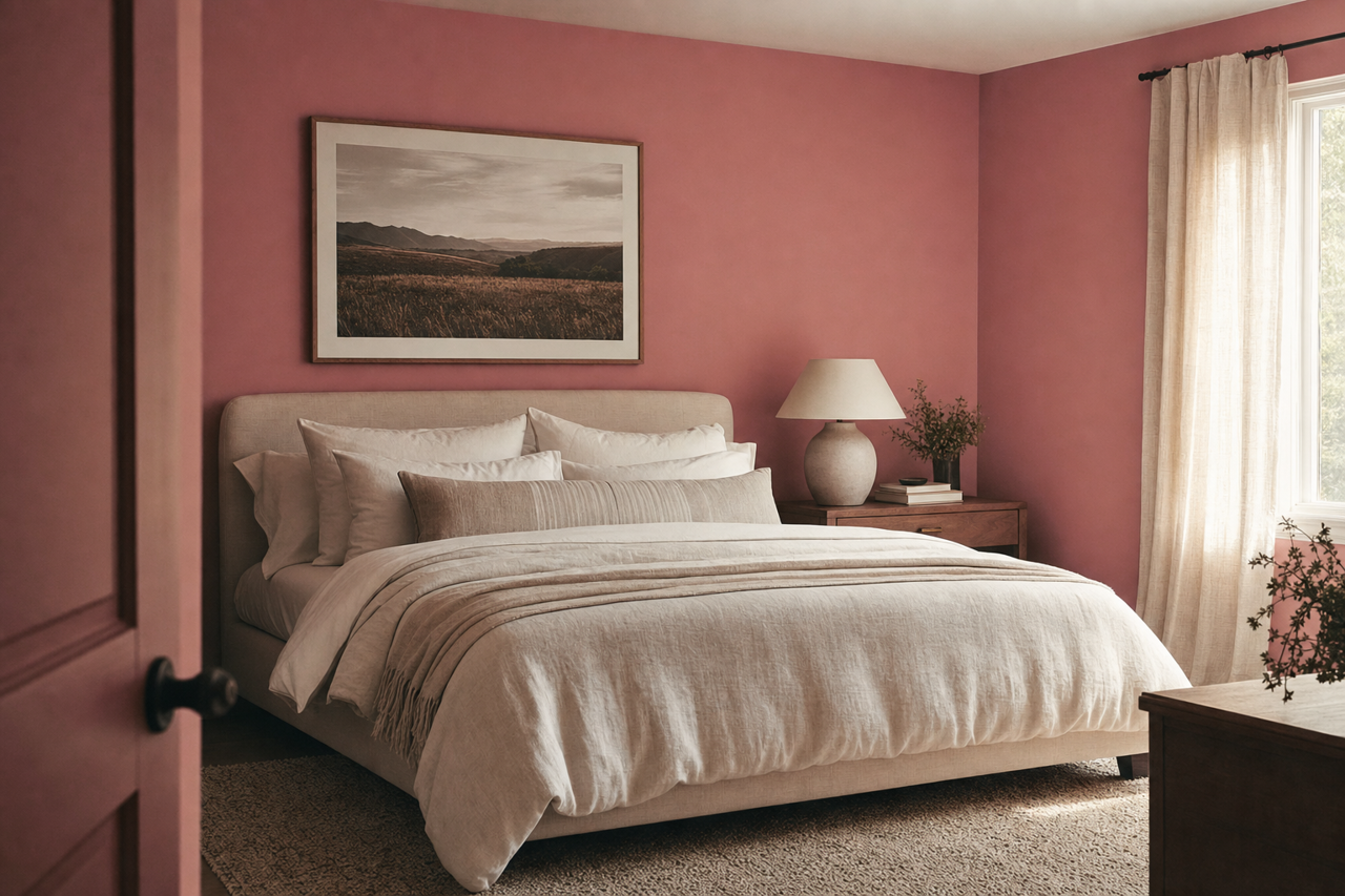 Spanish Rose Shadow by Valspar on interiors