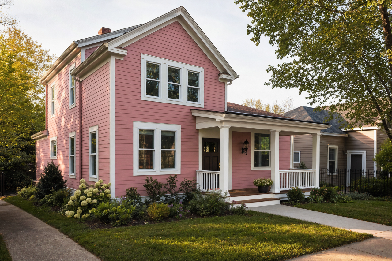 Romantic Rose by Valspar on exterior