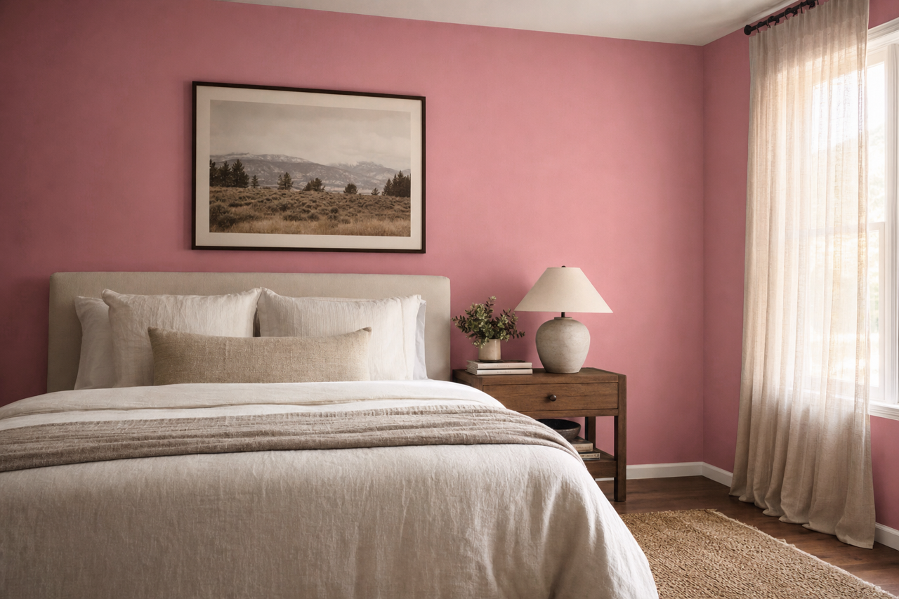 Romantic Rose by Valspar on interiors