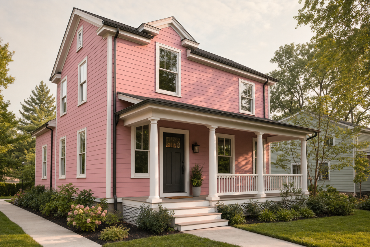 Rosetti Pink by Valspar on exterior
