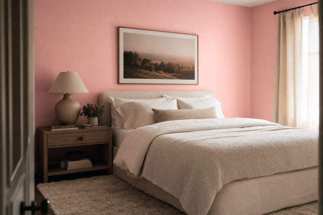 Champagne Blush by Valspar on interiors