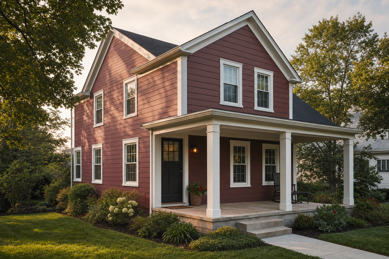 Red Henna by Valspar on exterior