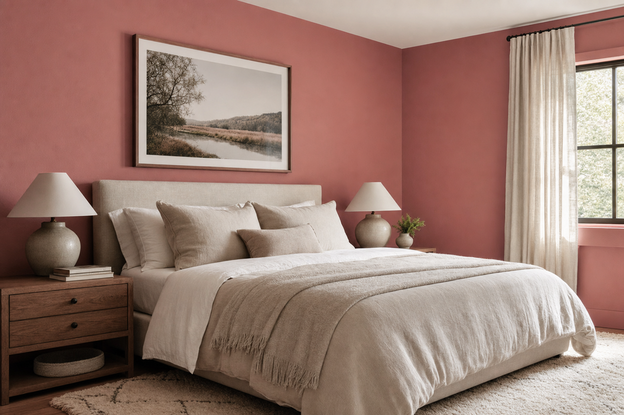 Savannah Red by Valspar on interiors