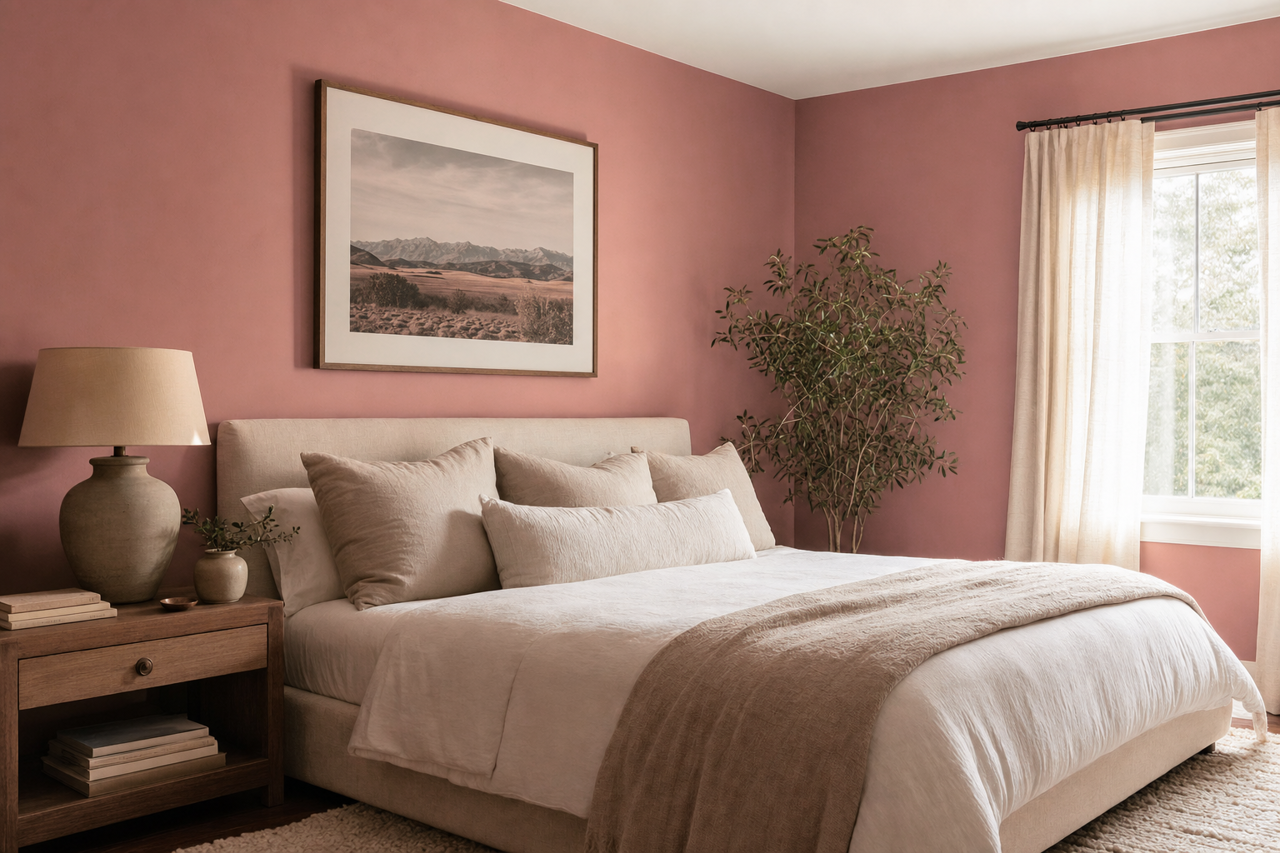 New Haven Rose by Valspar on interiors